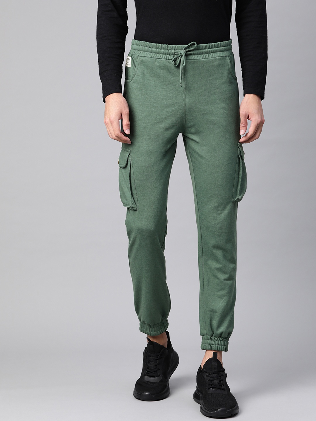 

Hubberholme Men Green Cotton Regular Fit joggers