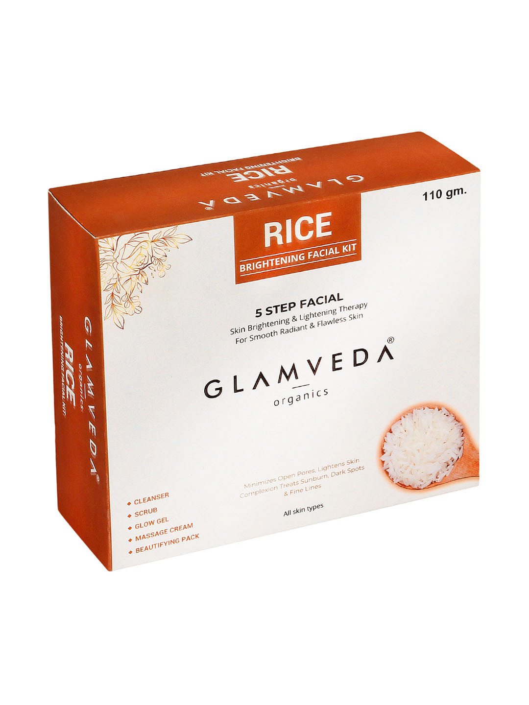 

GLAMVEDA Brown Rice Water Brightening Facial Kit
