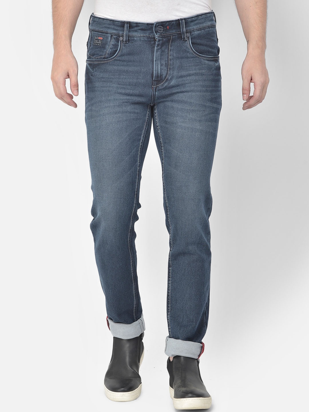 

American Archer Men Blue Smart Skinny Fit Low-Rise Light Fade Stretchable Jeans