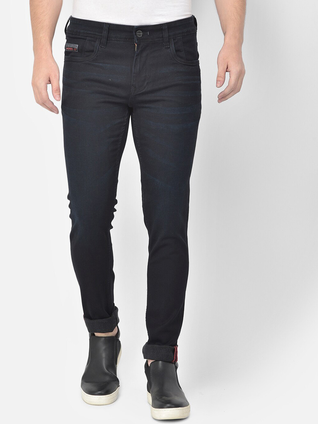 

American Archer Men Blue Smart Skinny Fit Low-Rise Stretchable Jeans