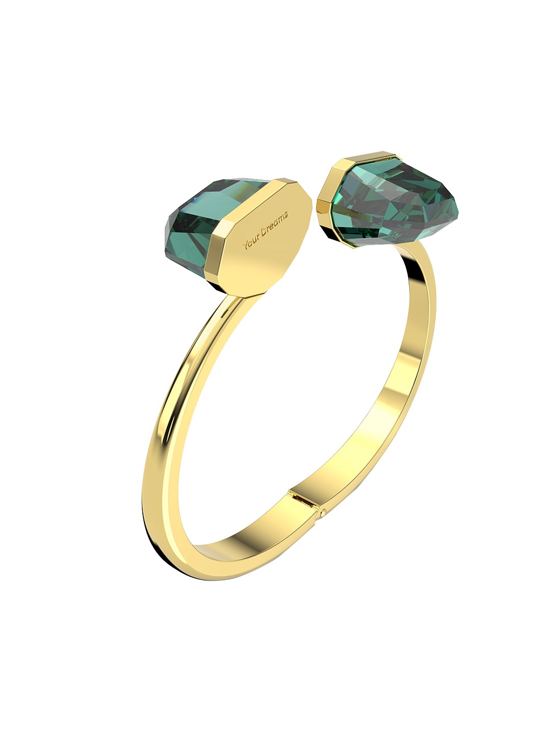 

SWAROVSKI Women Lucent bangle Green & Gold-tone plated
