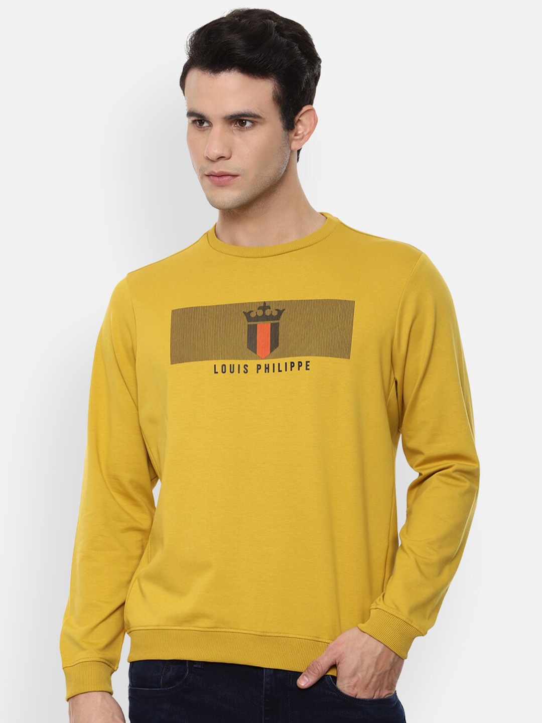 

Louis Philippe Sport Men Yellow Brand Logo Printed Sweatshirt