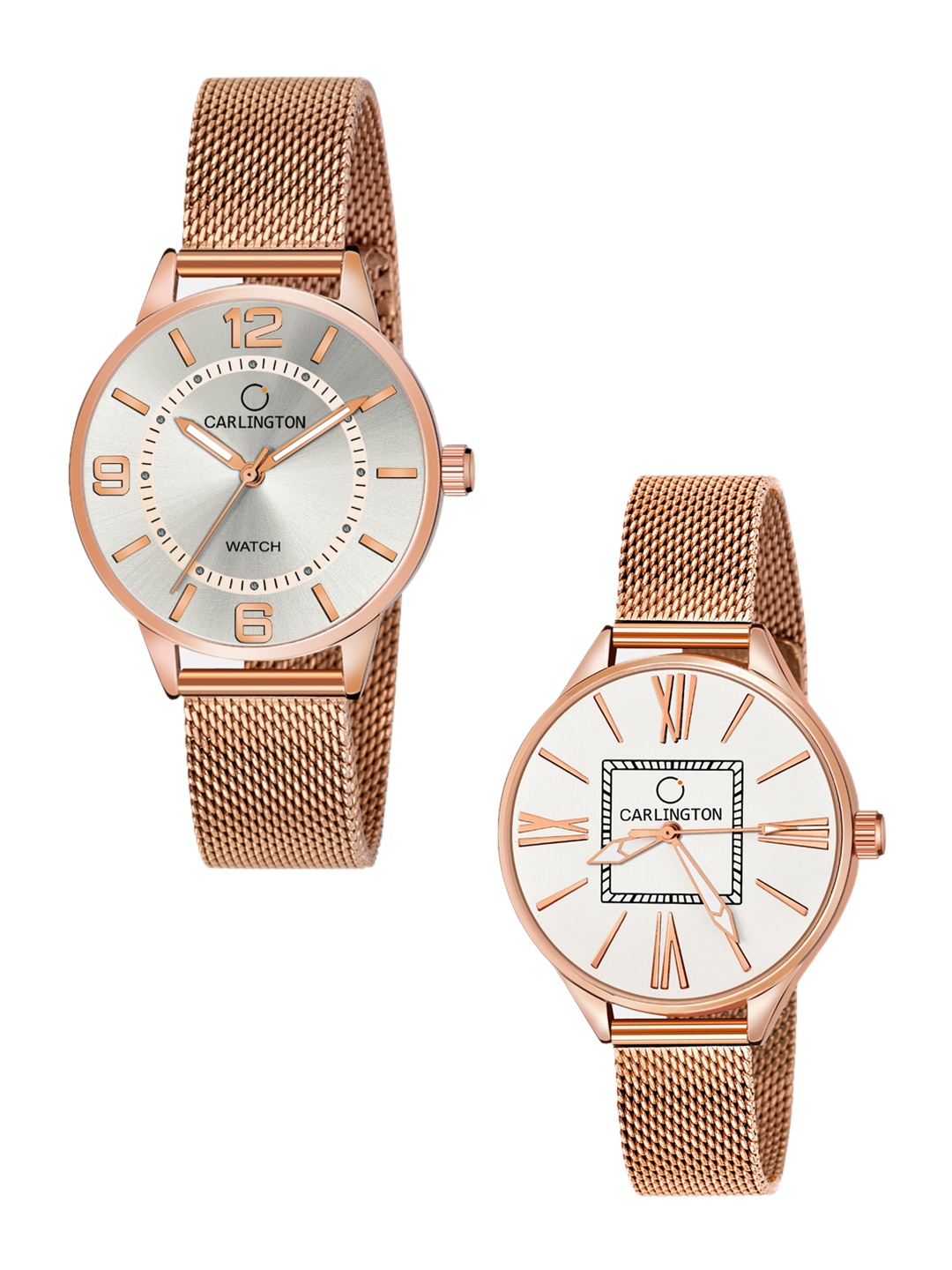 

CARLINGTON Women Multicoloured Dial & Multicoloured Stainless Steel Bracelet Style Straps Analogue Watch, Multi
