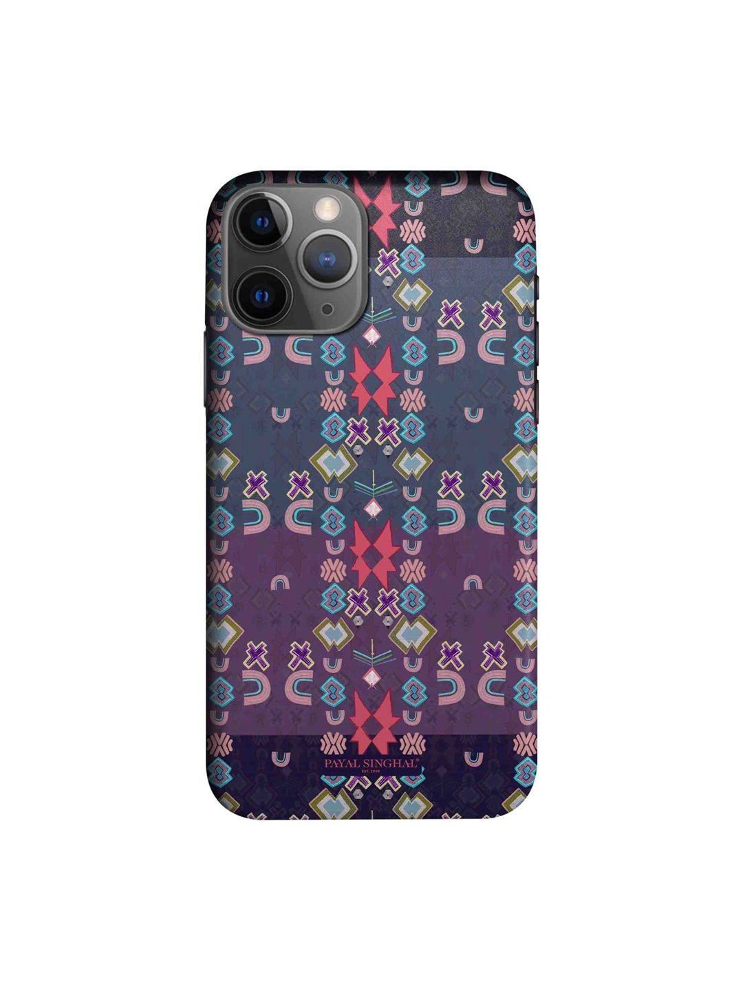 

macmerise Purple & Blue Ikat Star iPhone 11 Pro Max Back Case