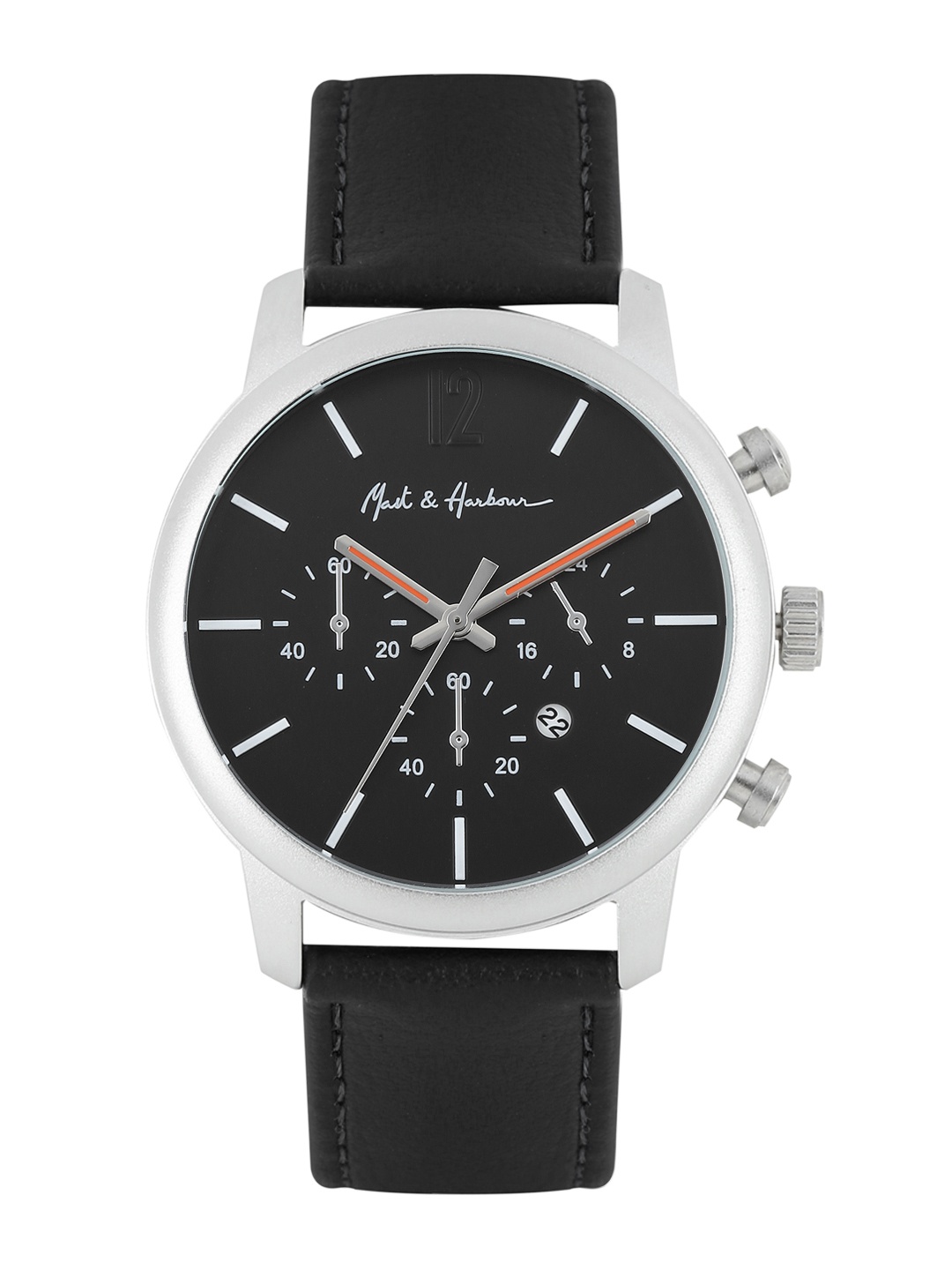 

Mast & Harbour Men Black Analogue Watch MFB-PN-WTH-S9543-3A