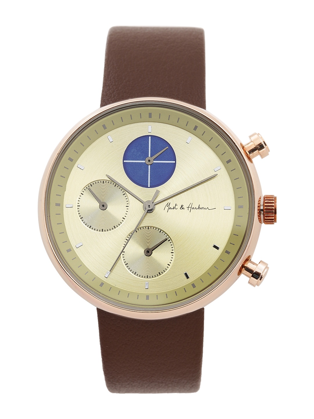 

Mast & Harbour Men Muted Gold-Toned Analogue Watch MFB-PN-WTH-S9592-3C