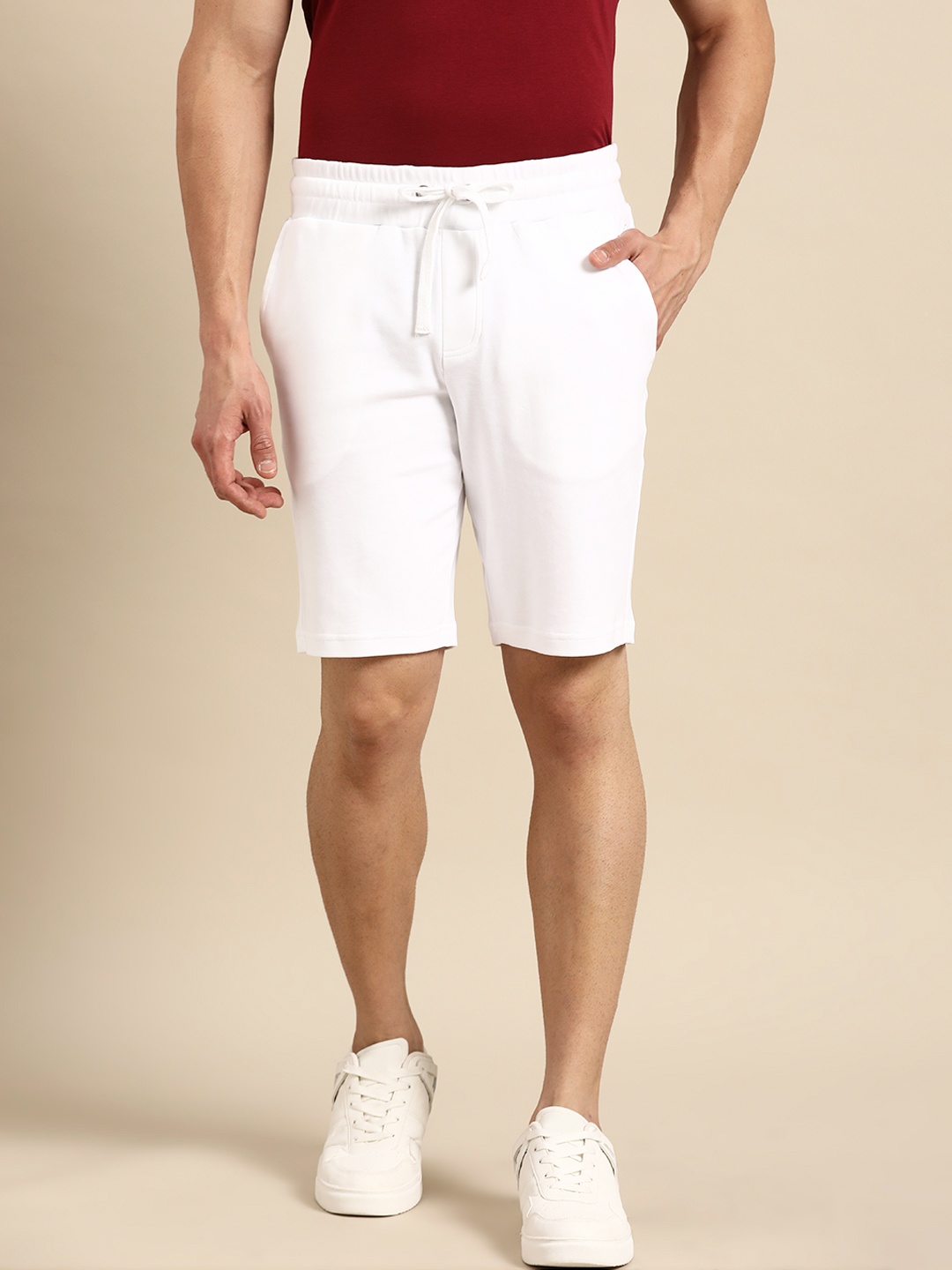 

United Colors of Benetton Men White Pure Cotton Slim Fit Shorts