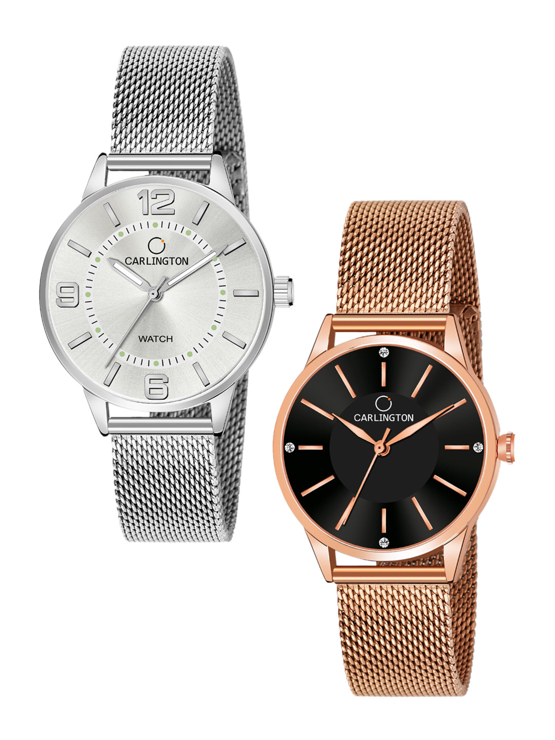 

CARLINGTON Women Multicoloured Dial & Multicoloured Stainless Steel Bracelet Style Straps Analogue Watch, Multi