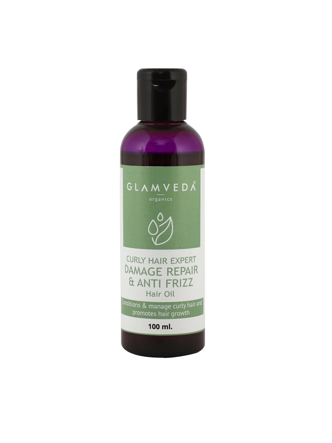

GLAMVEDA Curly Hair Expert/ Damage Repair & Anti Frizz Hair Oil, Green