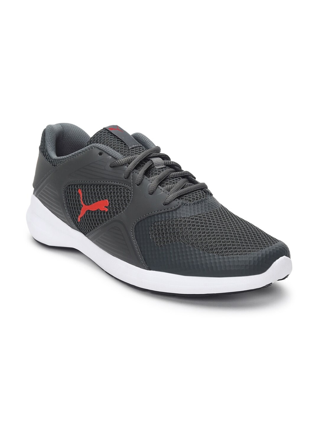 

Puma Men Grey Woven Design Regular Sneakers