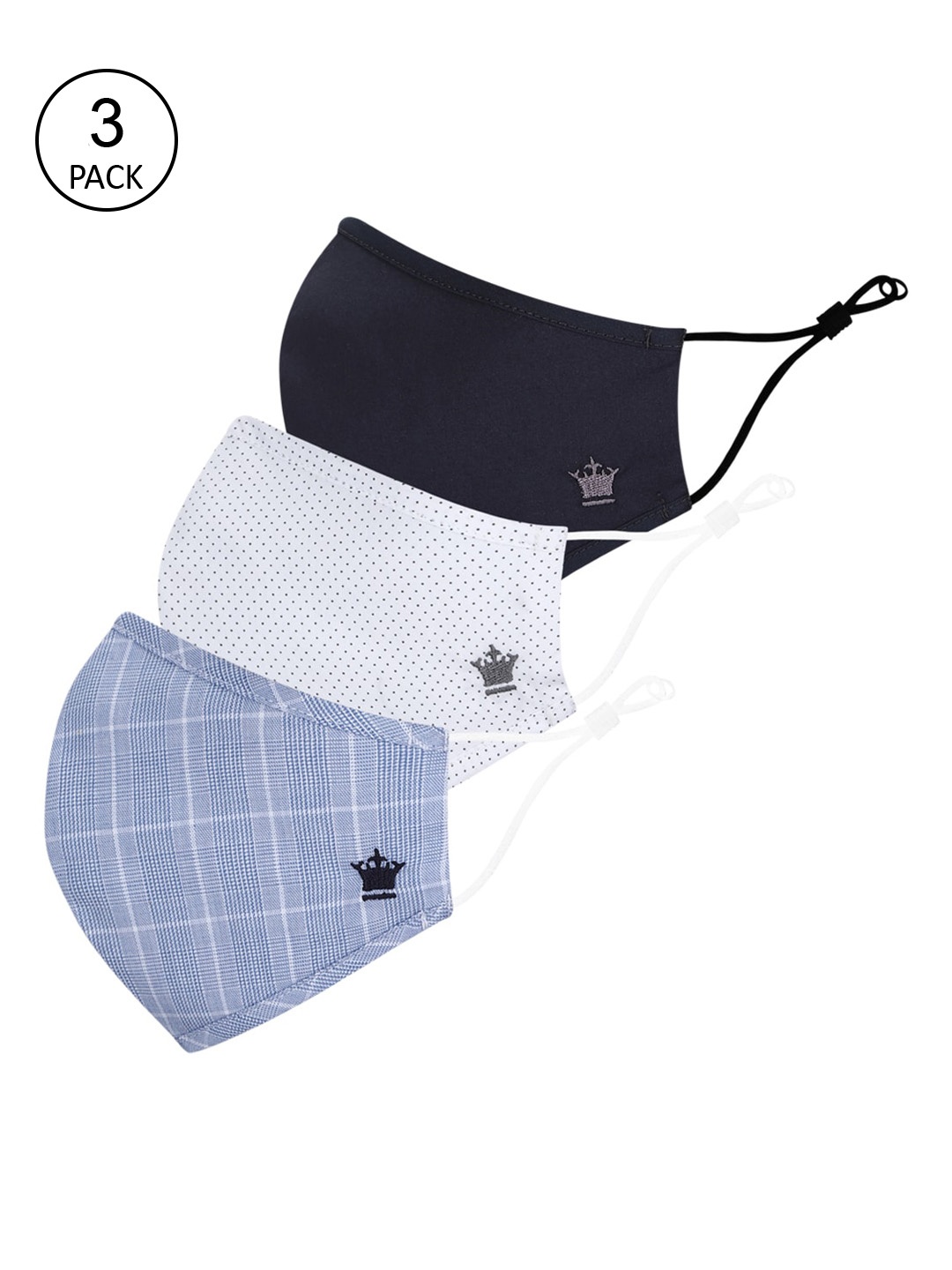 

Louis Philippe Men Pack Of 3 Assorted 3-Ply Reusable Cotton Protective Outdoor Masks