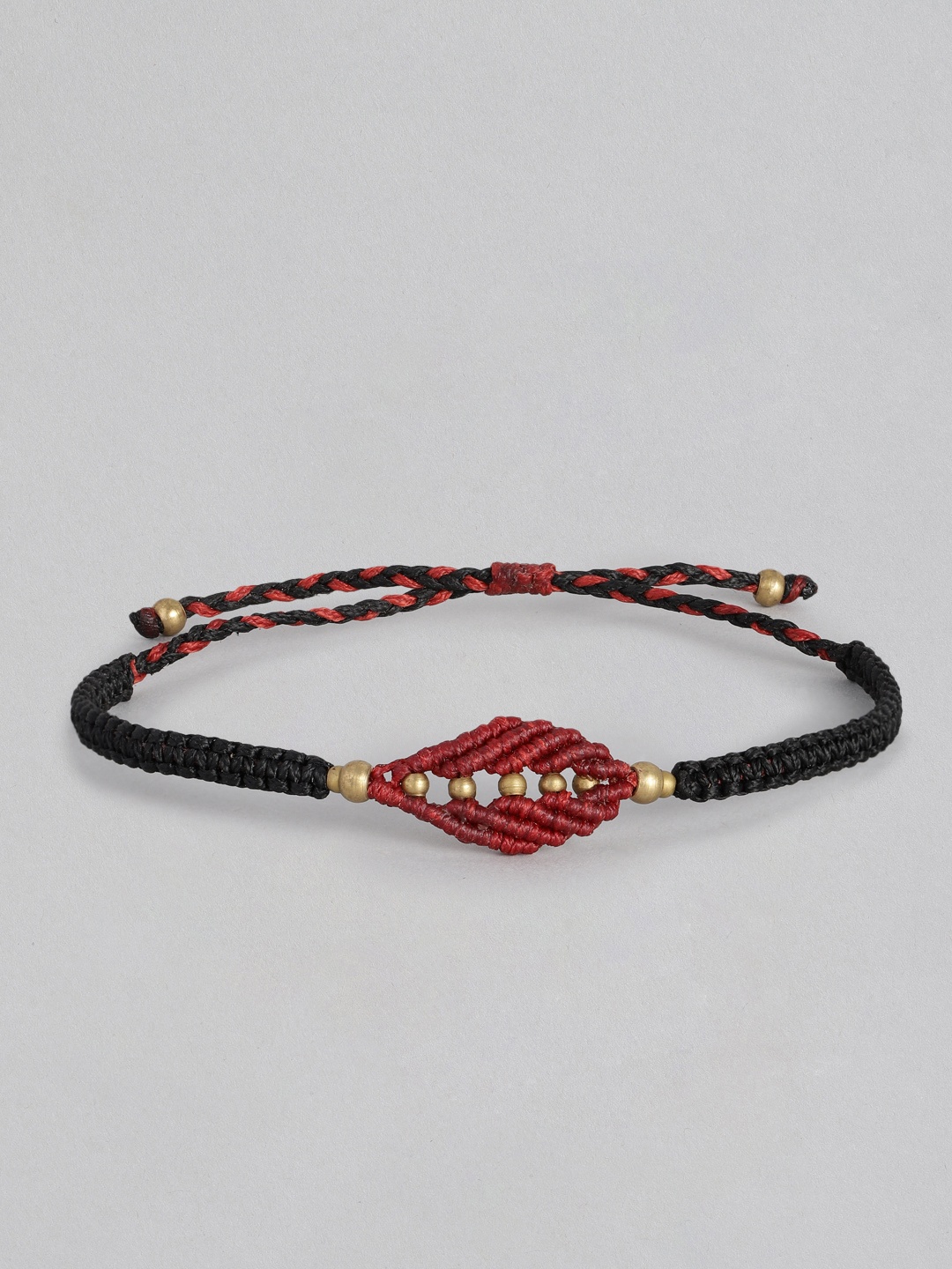 

EL REGALO Unisex Black & Red Charm Bracelet