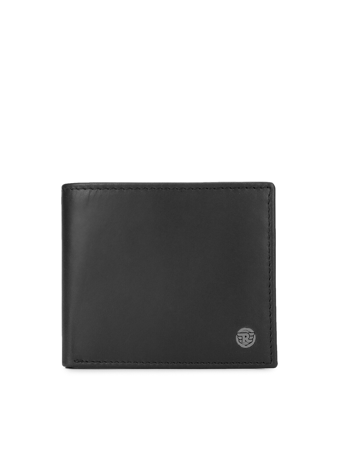 

Royal Enfield Men Black Leather Two Fold Wallet