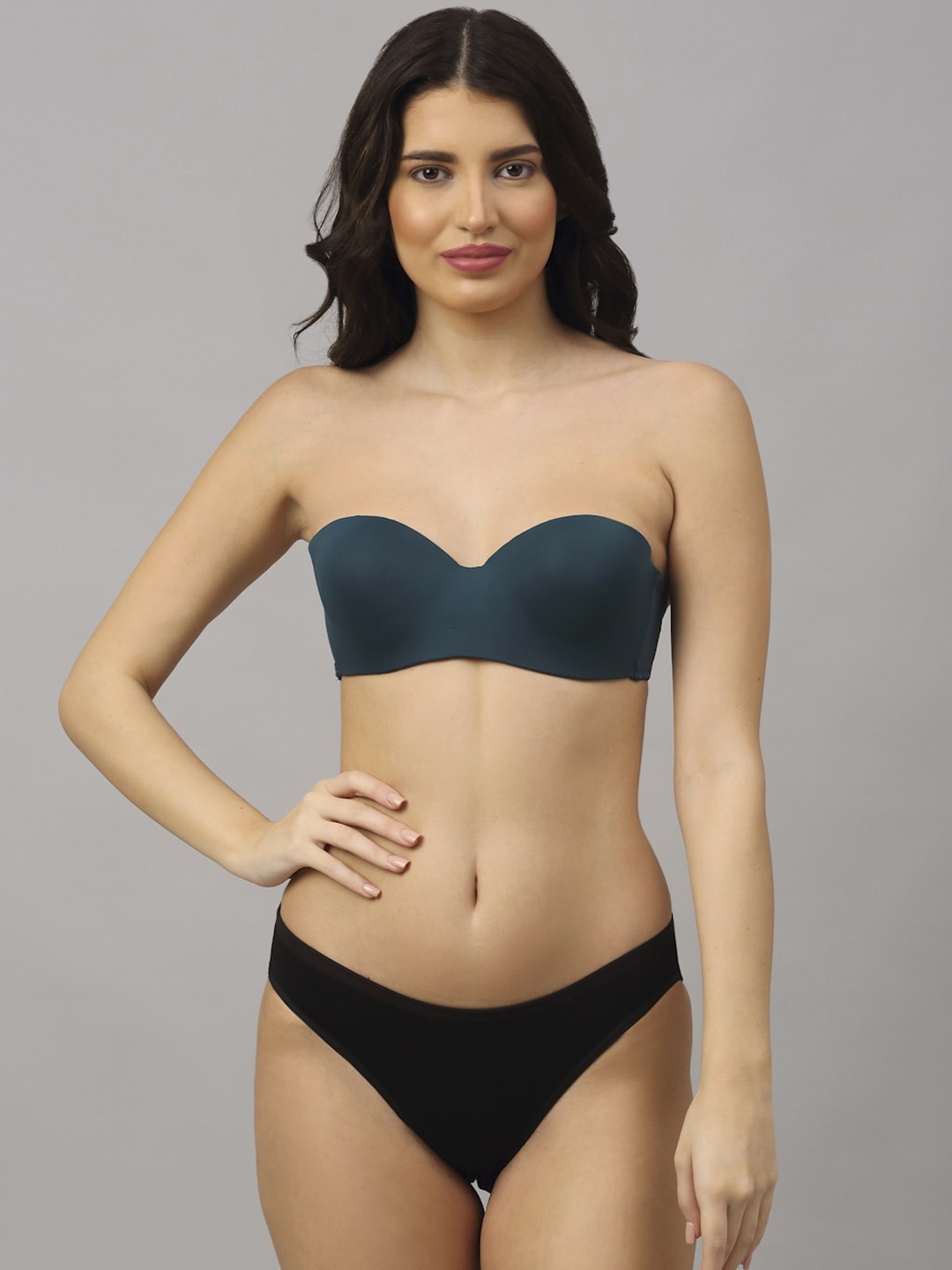 

PrettyCat Women Green & Black Solid Bikini Set PC-SET-4006-GRN-30B