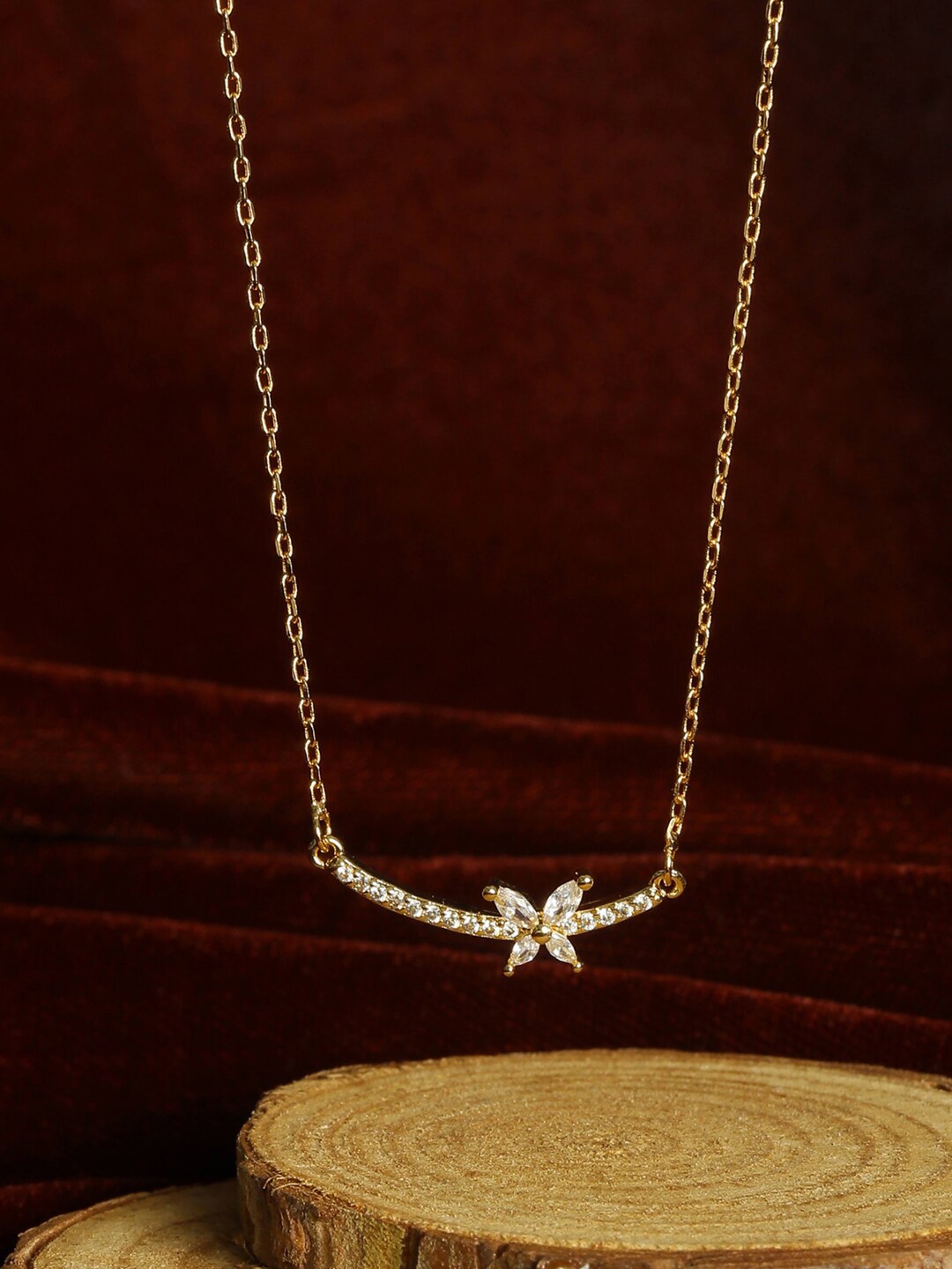 

PRITA Rose Gold Brass Rose Gold-Plated Necklace