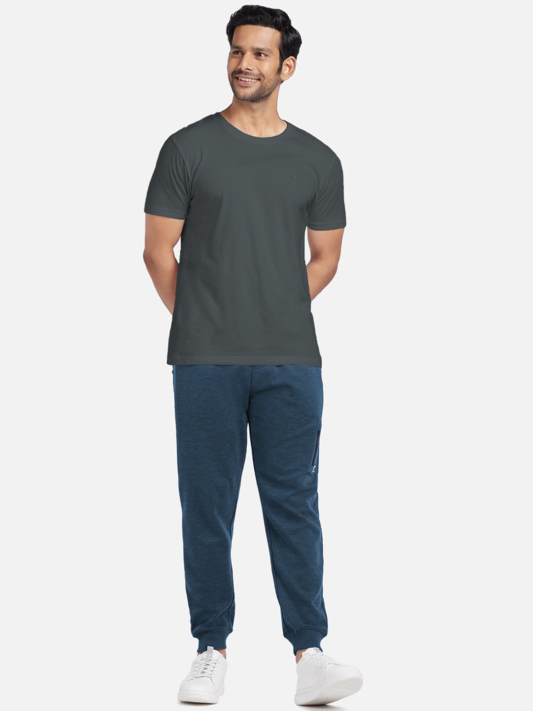 

XYXX Men Grey & Blue Night suit