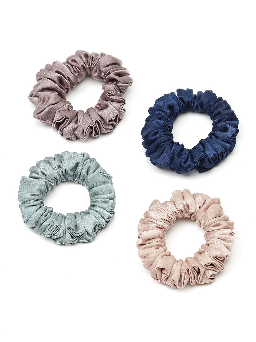 

Knotty Tail Women Set of 4 Blue & Mauve Ponytail Holders