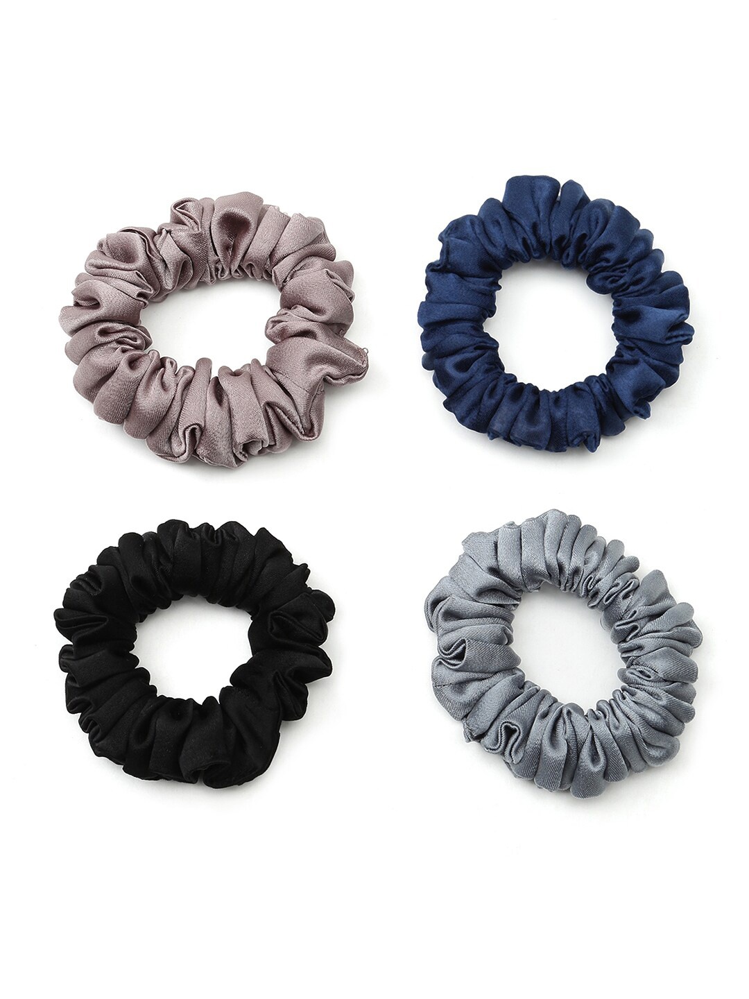 

Knotty Tail Women Navy Blue & Black Set of 4 Lace Ponytail Holders