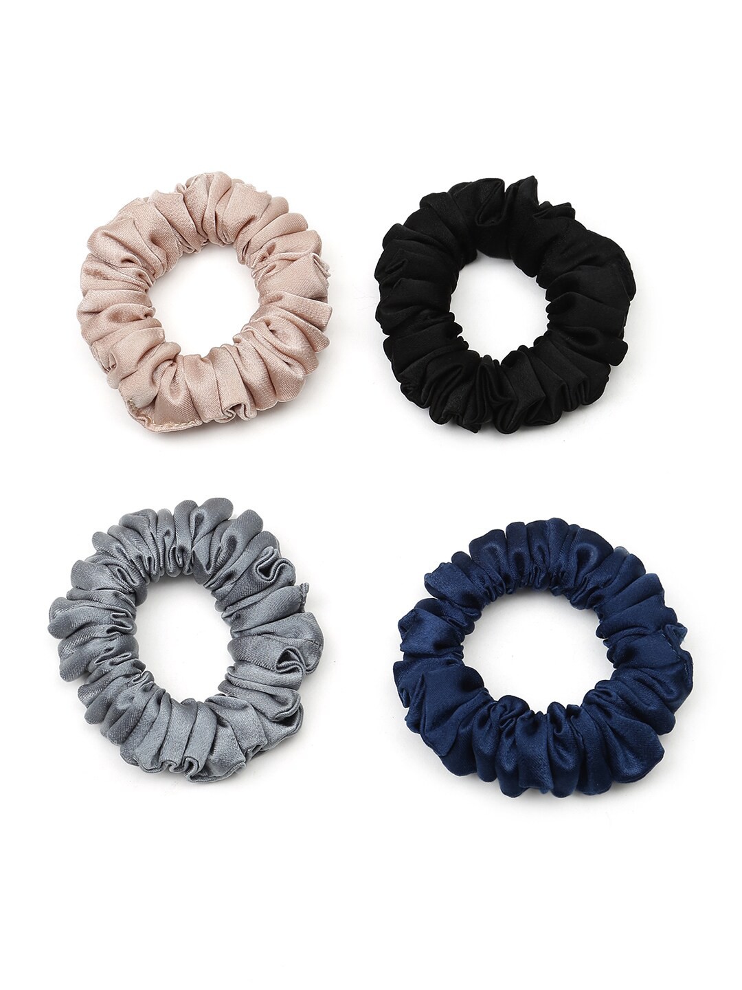 

Knotty Tail Women Set Of 4 Multicoloured Scrunchies, Multi