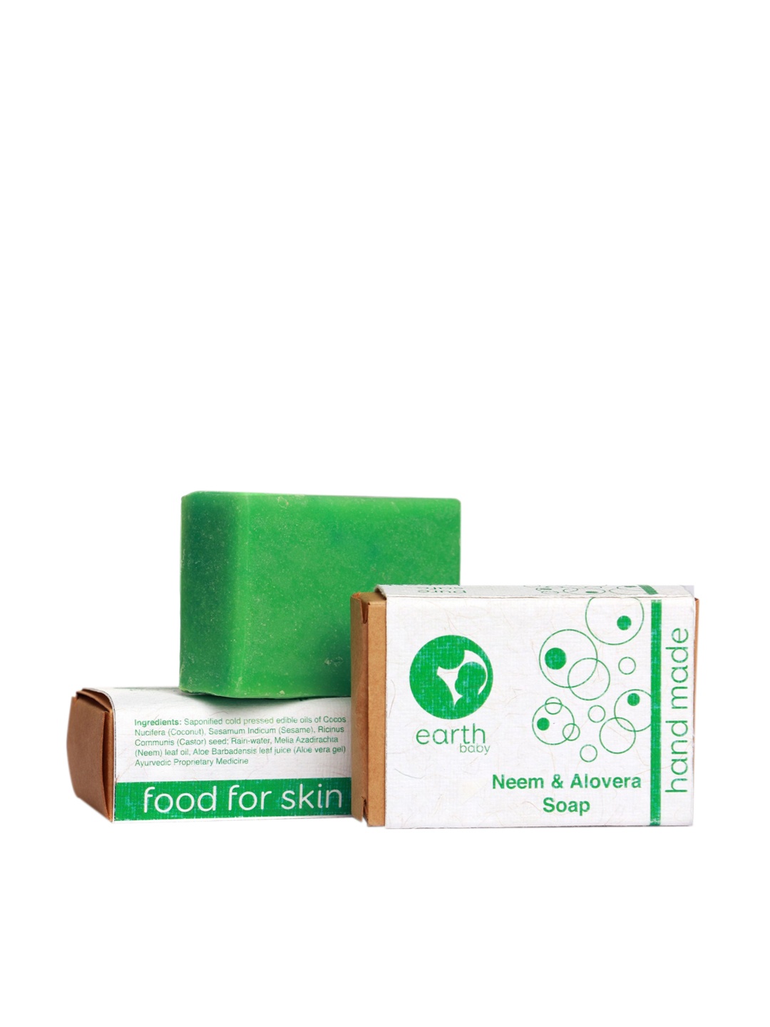 

earthbaby Handmade Neem & Aloe Vera Soap, White