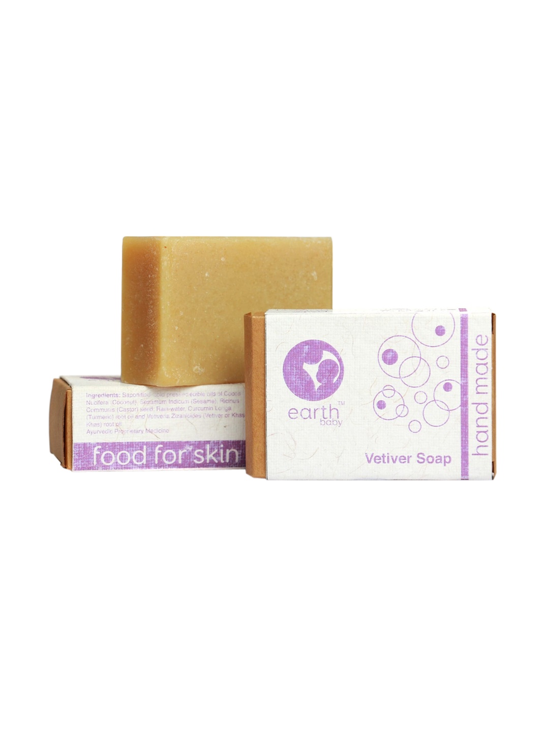 

earthbaby Set of 3 Handmade Vetiver Soap, Na