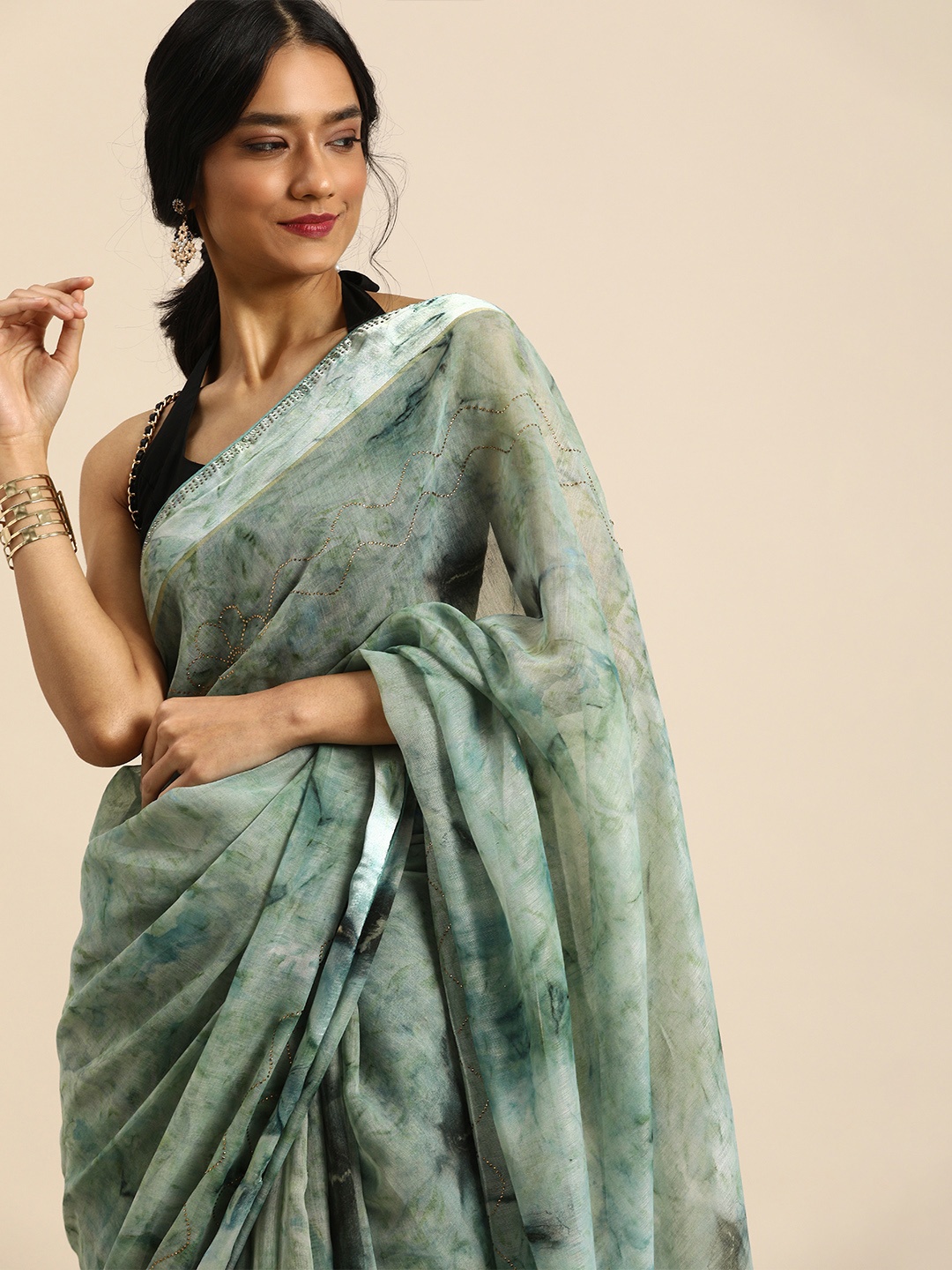 

all about you Grey Saree