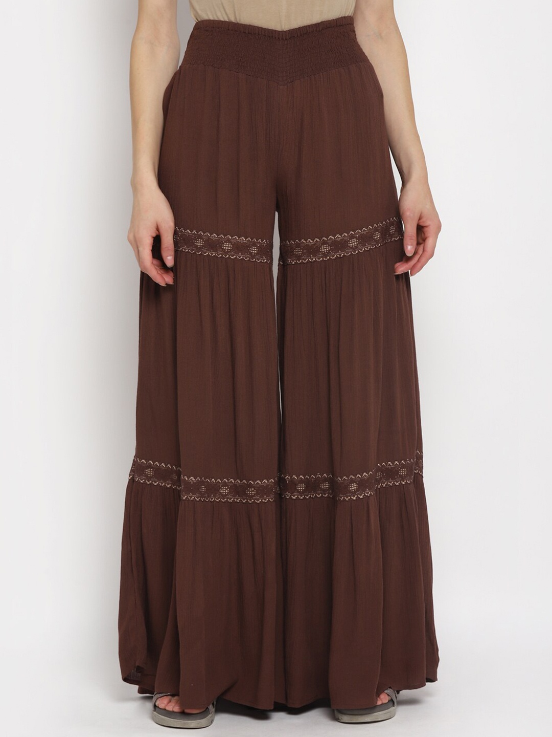 

Taurus Women Brown Flared Palazzos