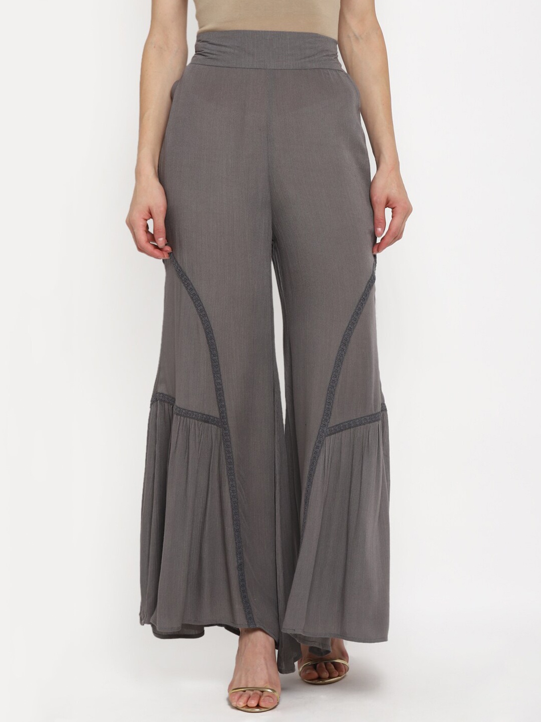 

Taurus Women Grey Flared Palazzos