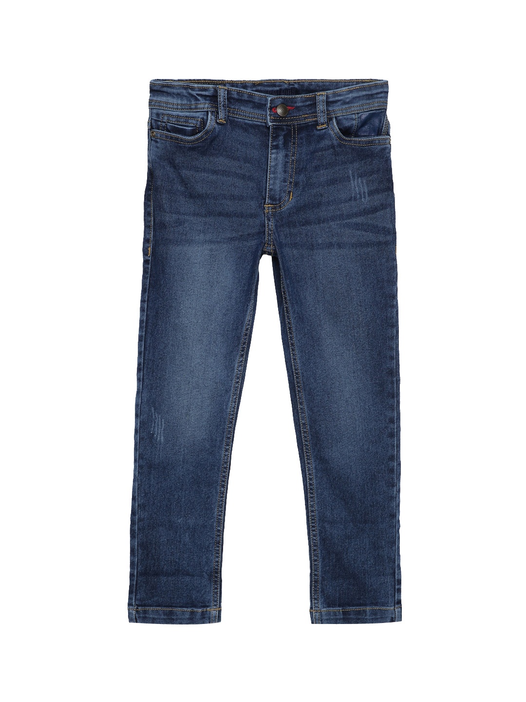 

UNDER FOURTEEN ONLY Boys Navy Blue Slim Fit Light Fade Jeans