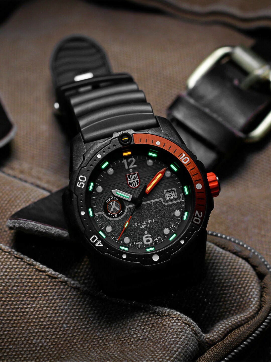 

Luminox Men Black Embellished Dial & Black Straps Analogue Watch XB 3729