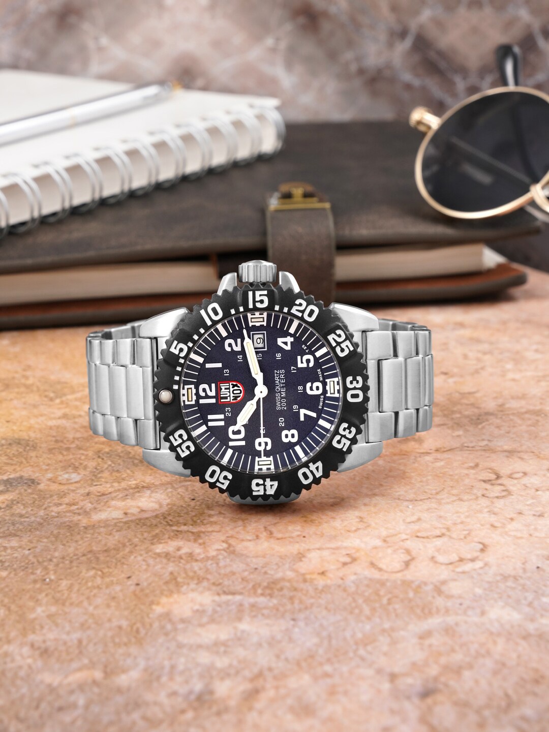 

Luminox Men Blue Patterned Dial & Silver Toned Analogue Watch - XS.0154.EP