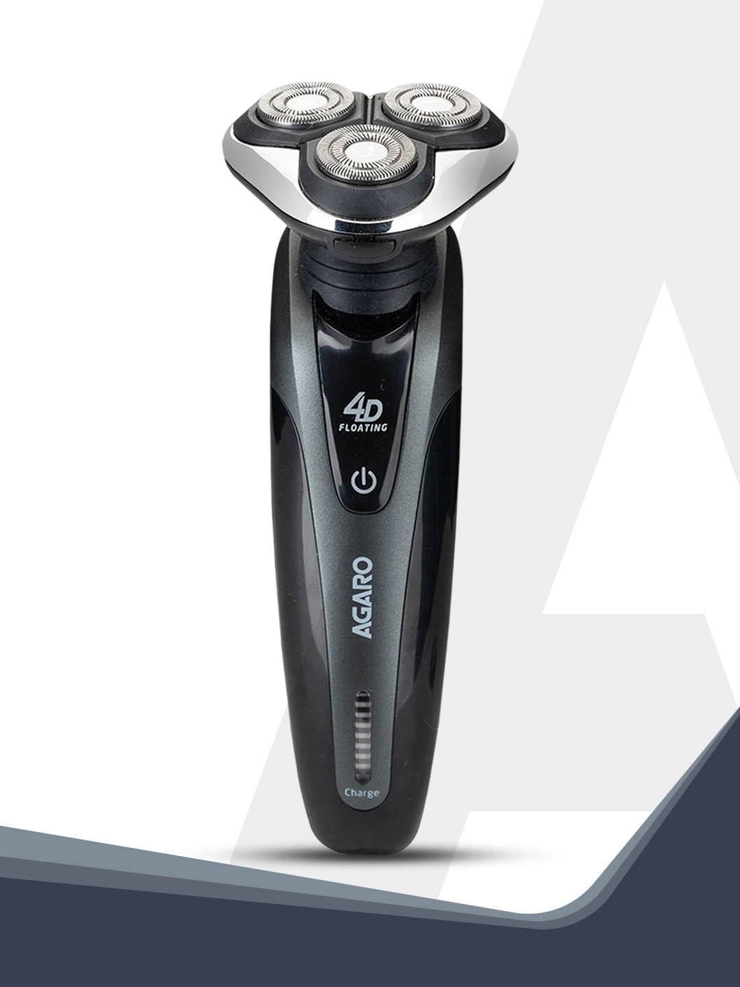 

Agaro Rechargeable Wet & Dry Electric Shaver with 4D Floating Heads- WD 851, Black