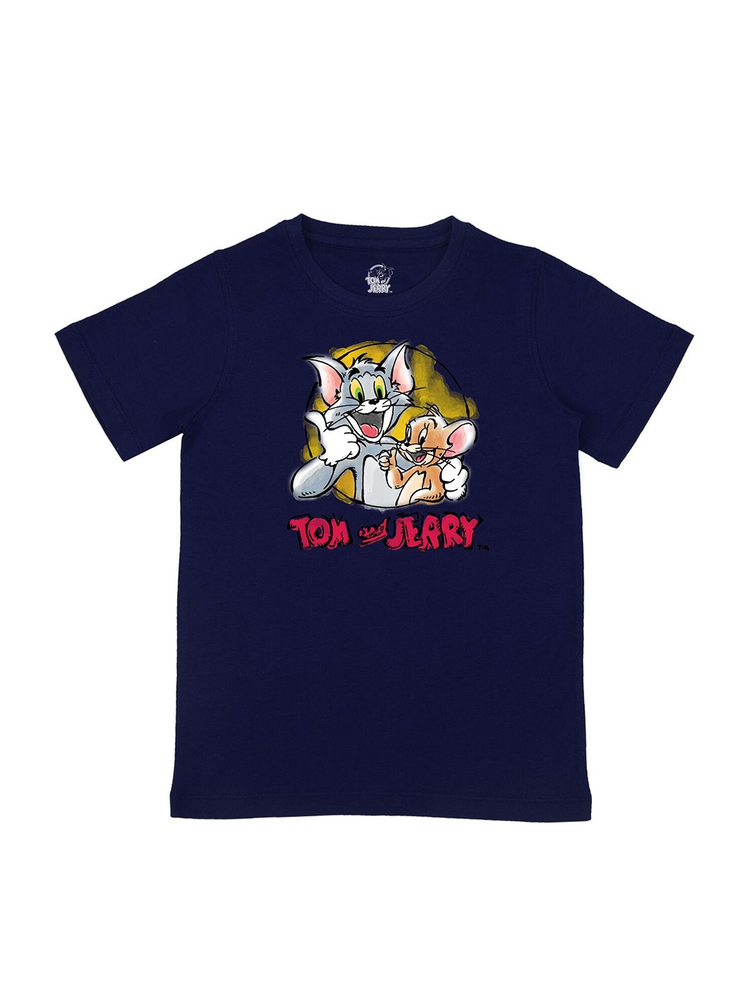 

Tom & Jerry by Wear Your Mind Boys Navy Blue Printed T-shirt