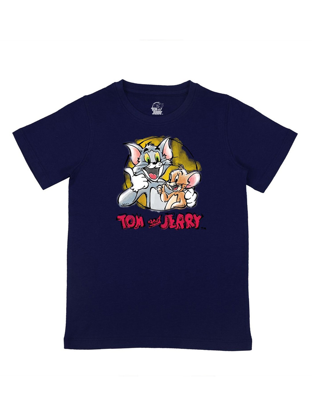 

Tom & Jerry by Wear Your Mind Boys Navy Blue Printed T-shirt