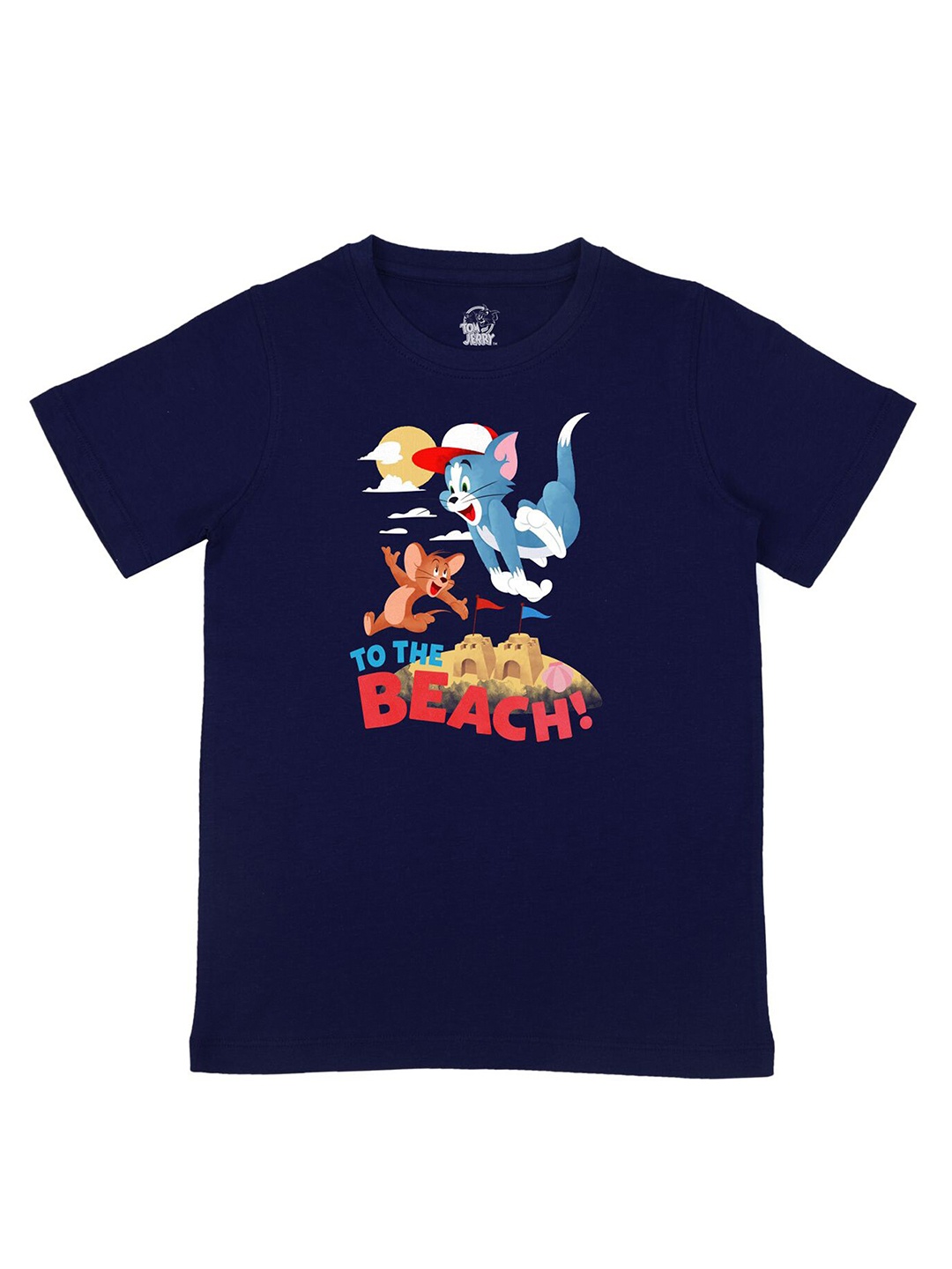 

Tom & Jerry by Wear Your Mind Boys Navy Blue Printed T-shirt