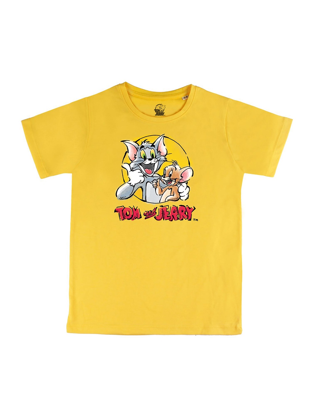 

Tom & Jerry by Wear Your Mind Boys Yellow Printed T-shirt