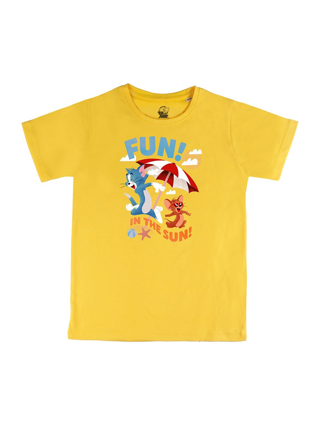 

Tom & Jerry by Wear Your Mind Boys Yellow Printed T-shirt