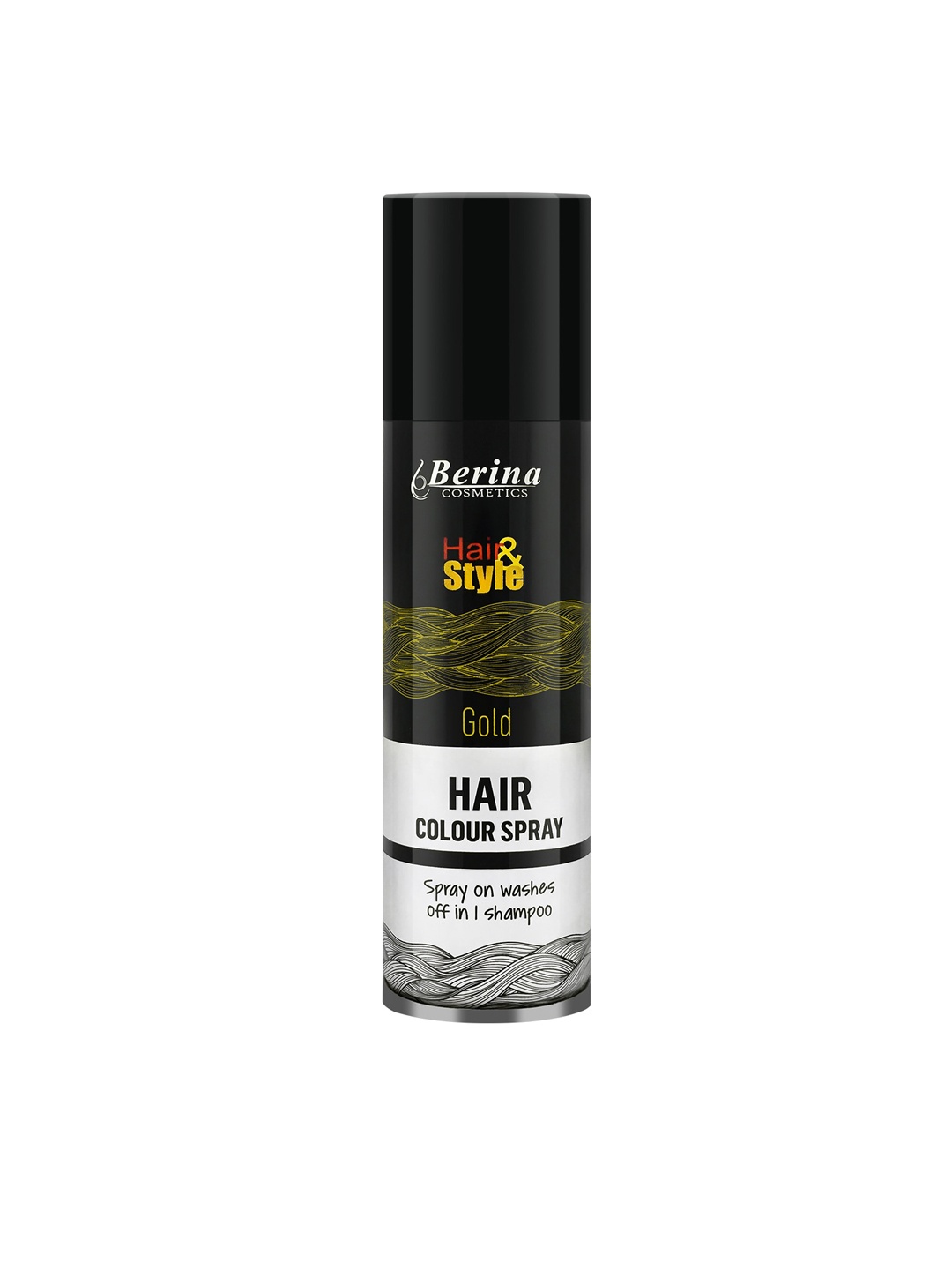 Berina Black Hair Color Spray - Gold 150 Ml