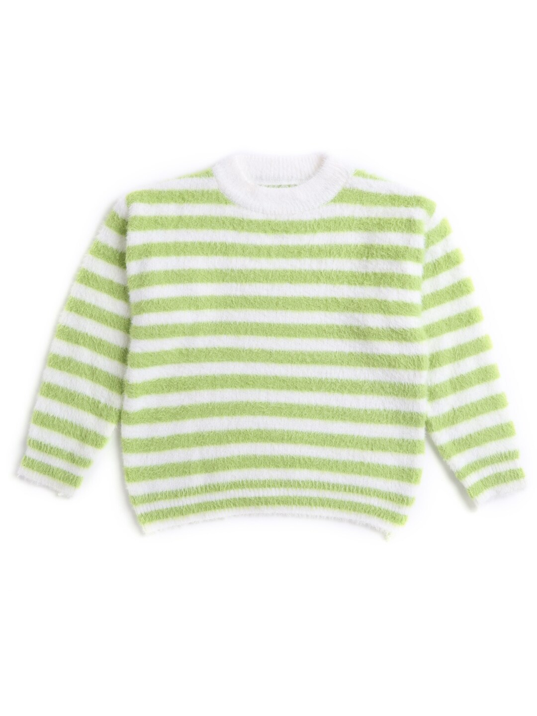

Hopscotch Boys Green & White Striped Sweater