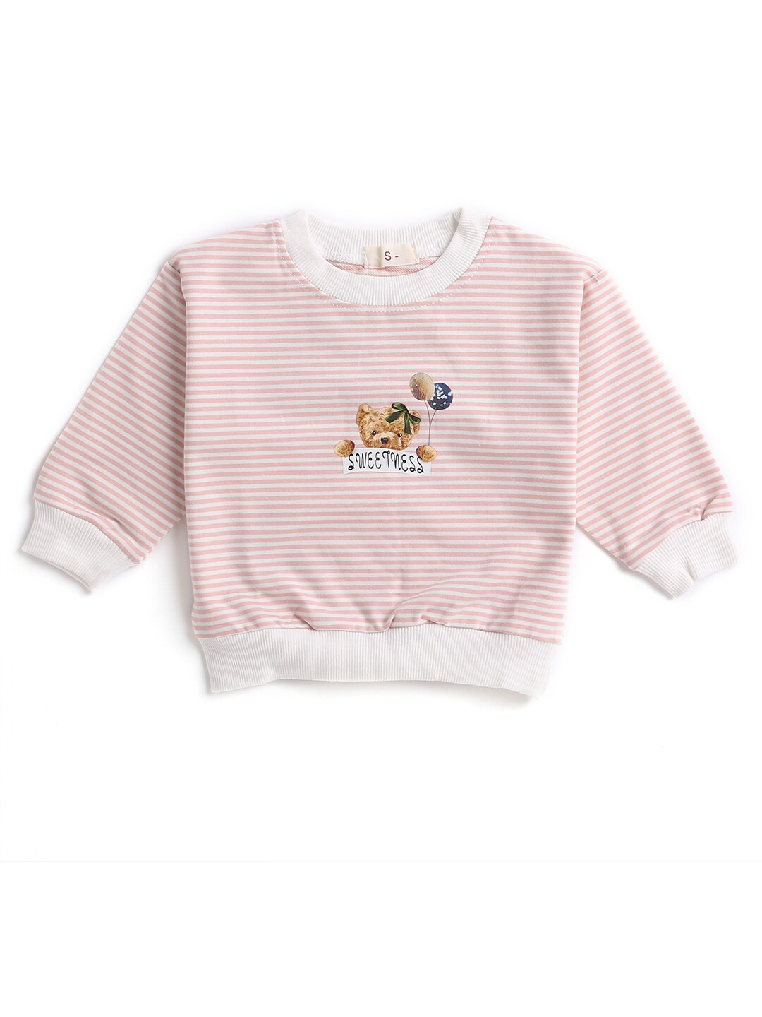 

Hopscotch Girls Pink Striped Sweatshirt