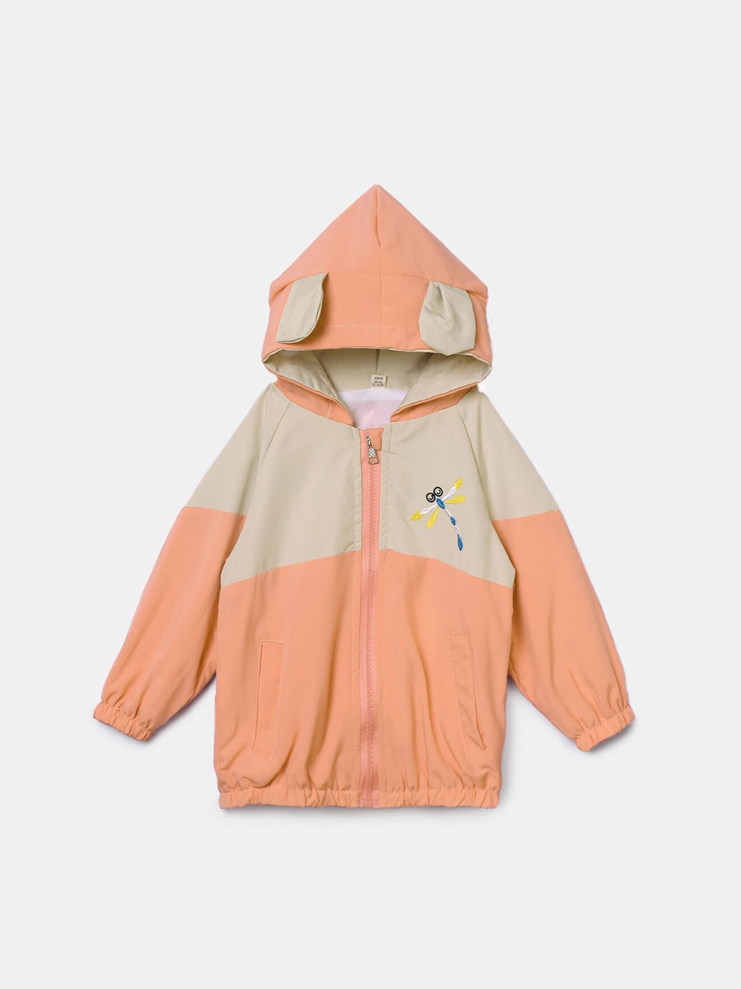 

Hopscotch Girls Orange Bomber with Patchwork Jacket