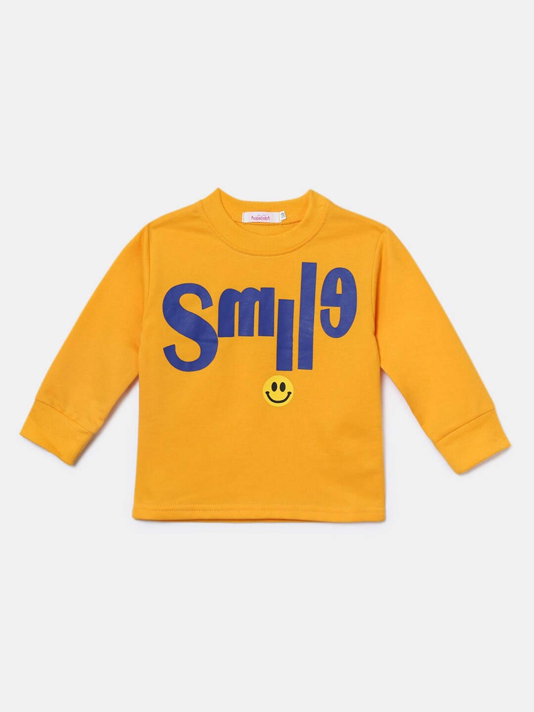 

Hopscotch Unisex Kids Yellow Printed Sweatshirt