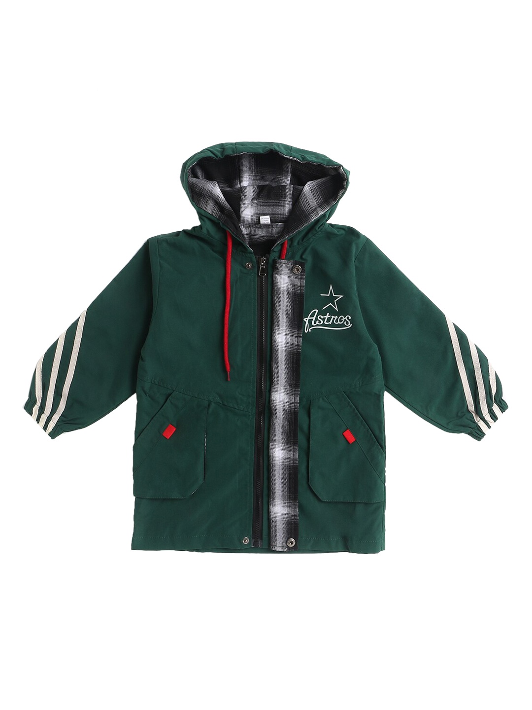 

Hopscotch Boys Green & Grey Open Front Jacket