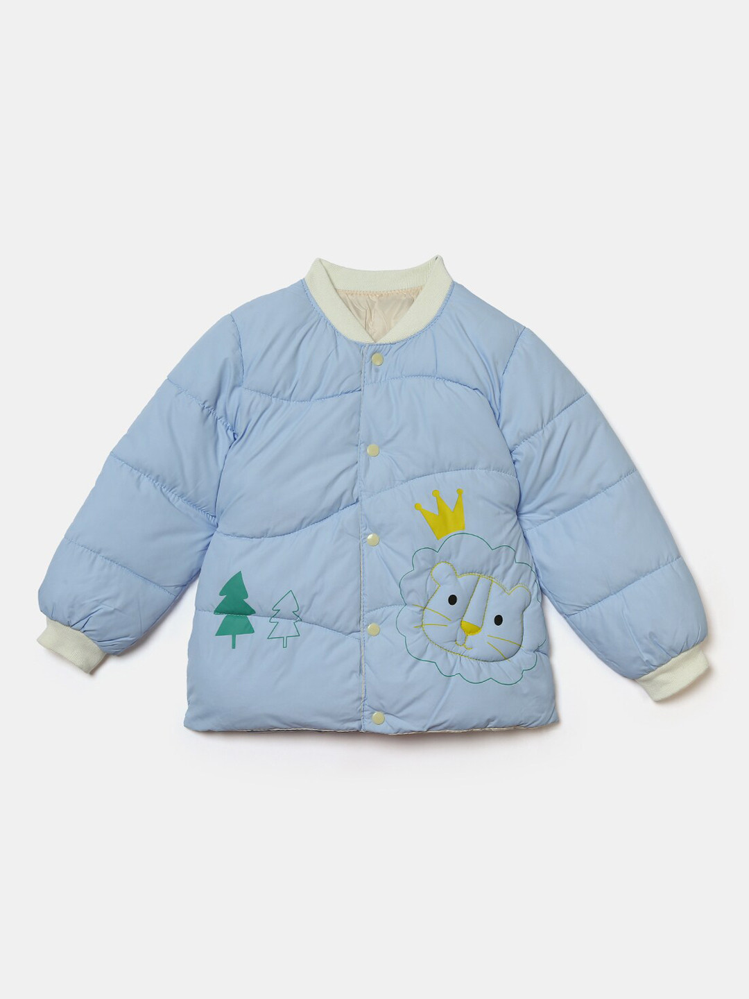 

Hopscotch Boys Blue Puffer Jacket with Embroidered
