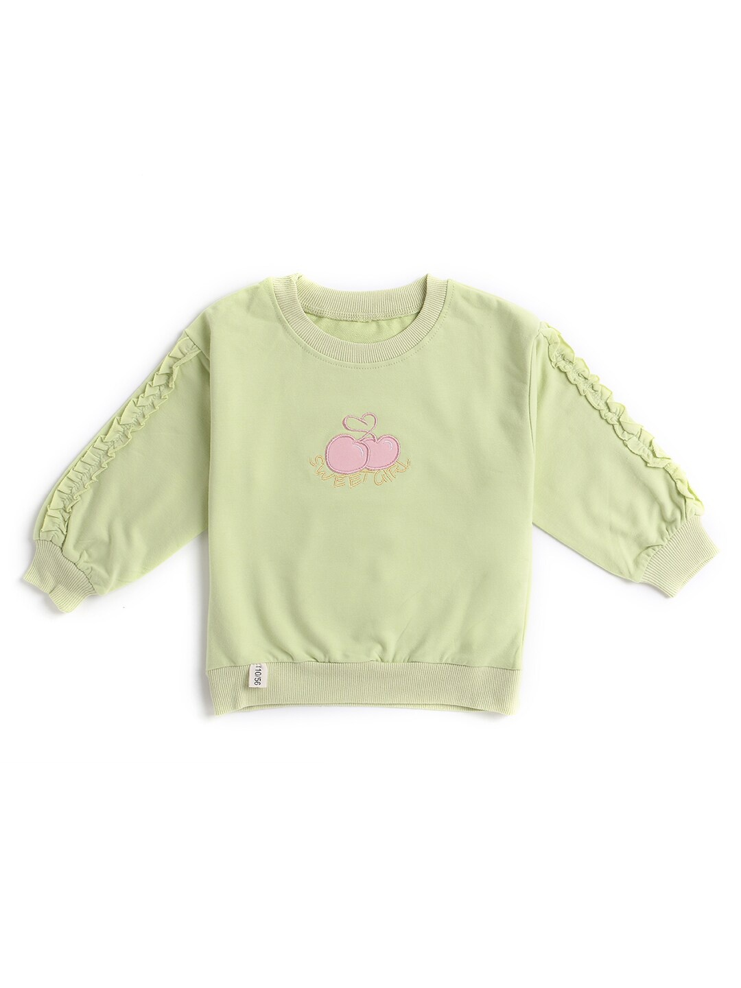 

Hopscotch Girls Green Printed Sweatshirt