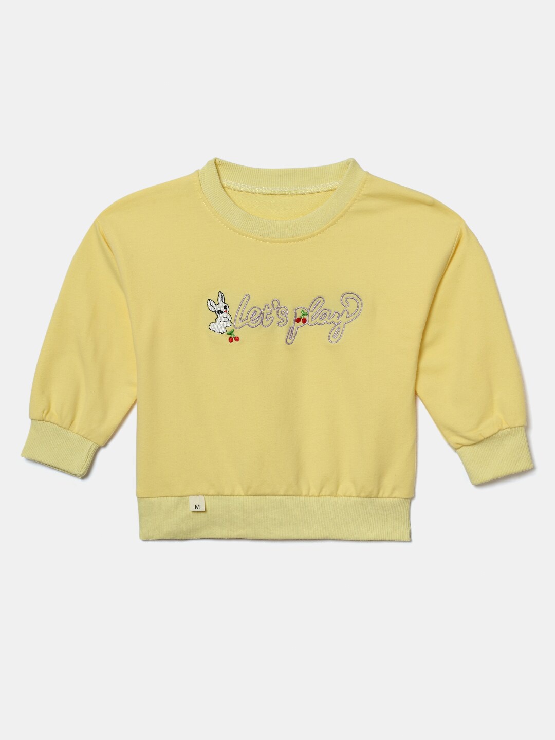 

Hopscotch Girls Yellow Printed Sweatshirt