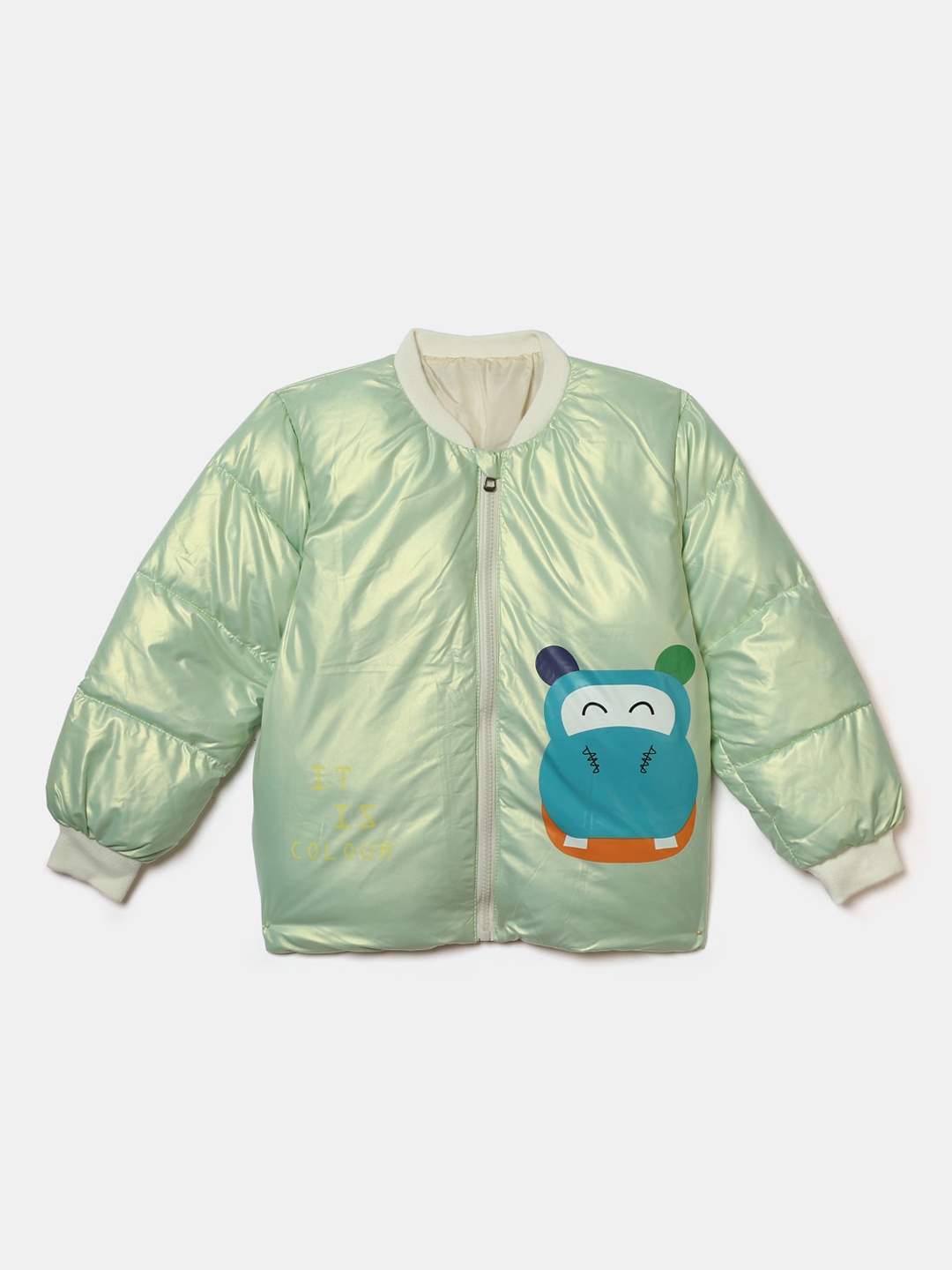 

Hopscotch Boys Green Crop Bomber Jacket