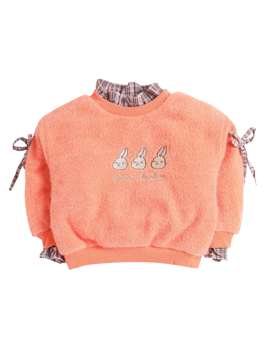 

Hopscotch Girls Orange Printed Sweatshirt