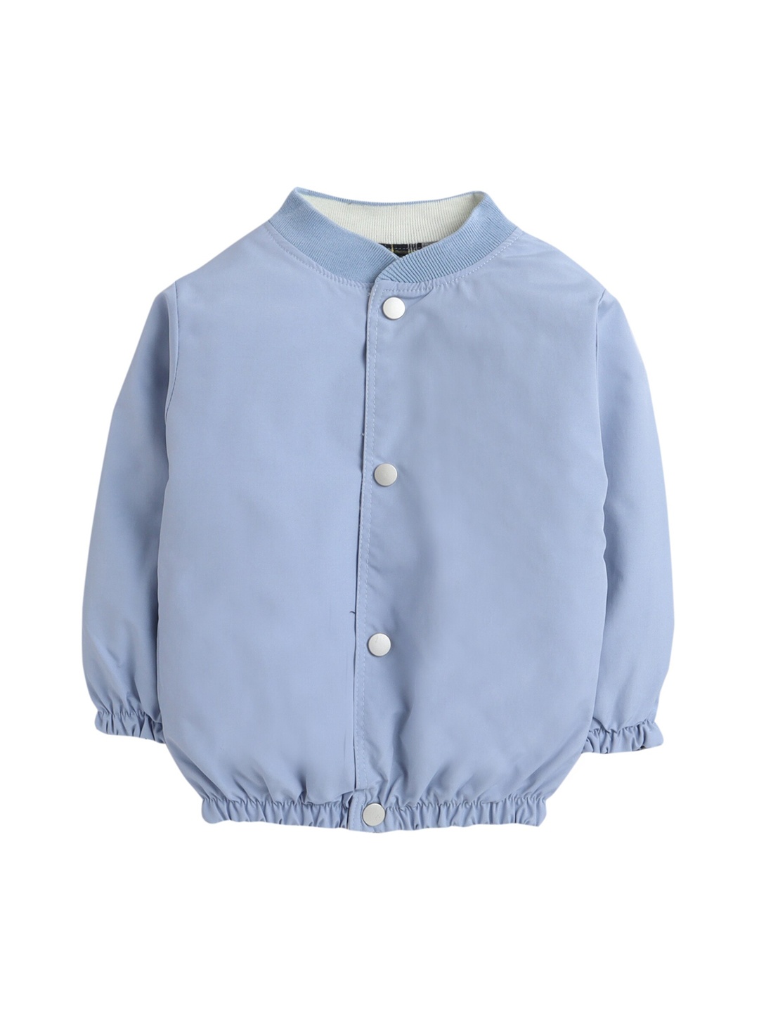 

Hopscotch Boys Blue Crop Open Front Jacket with Embroidered