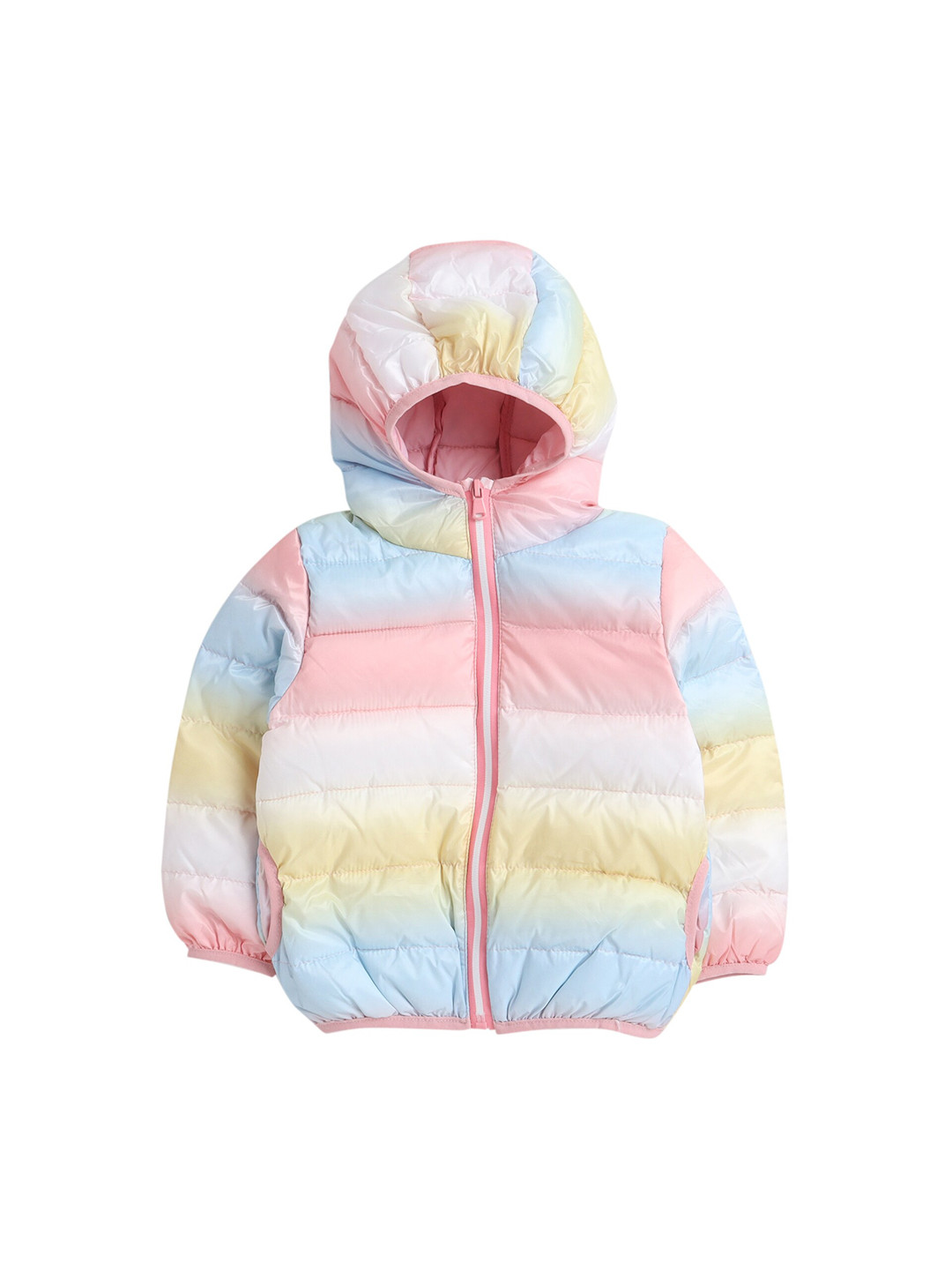 

Hopscotch Girls Multicoloured Colourblocked Padded Jacket, Multi